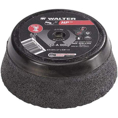 WALTER Surface Technologies - 6" Diam, Surface Grinding Wheel - Aluminum Oxide/Silicon Carbide Blend, Type 11, 6,800 Max RPM, Resinoid Bond - A1 Tooling