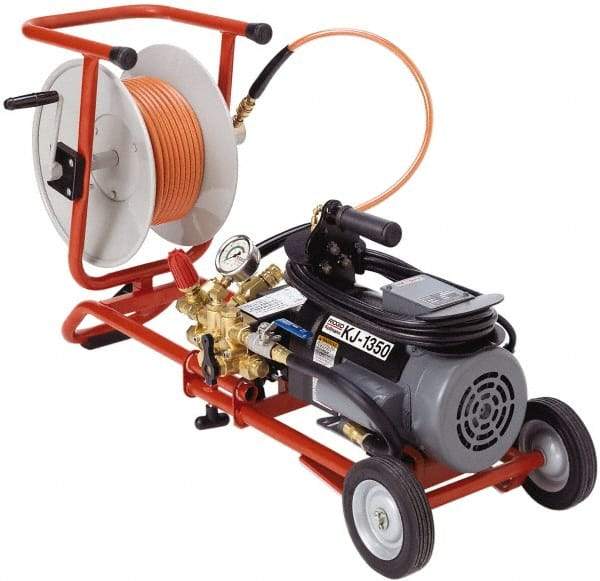 Ridgid - Electric Jet Battery Drain Cleaning Machine - For 1-1/4" to 4" Pipe, 3/16" x 100' Cable - A1 Tooling