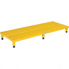 Vestil - 5" High x 24" Wide x 60" Deep, Yellow Step Stand - Steel, 500 Lb Capacity - A1 Tooling