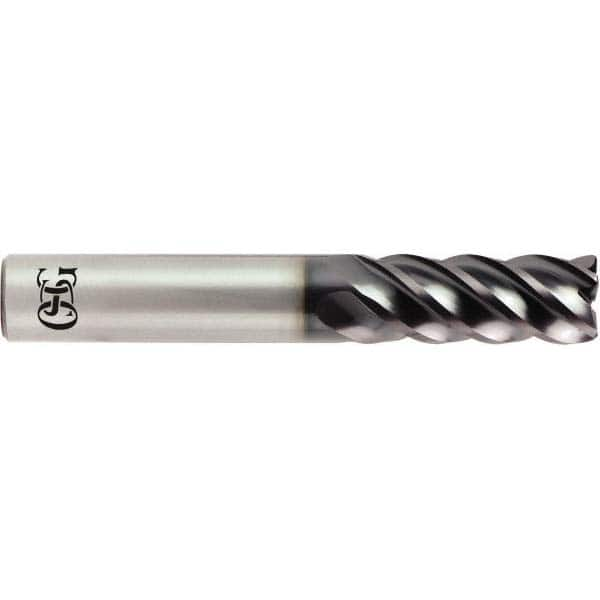 Corner Radius End Mill: 5/16″ Dia, 3/4″ LOC, 0.03″ Radius, 5 Flutes, Solid Carbide 2-1/2″ OAL, 5/16″ Shank Dia, Variable ° Helix, TiAlN Coated, Corner Radius End, Series 2055