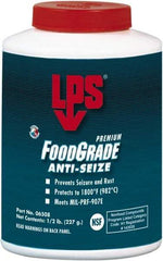 LPS - 0.5 Lb Brush Top Food Grade Anti-Seize Lubricant - Metal Free, -1,800°F, Opaque Off-White, Food Grade - A1 Tooling