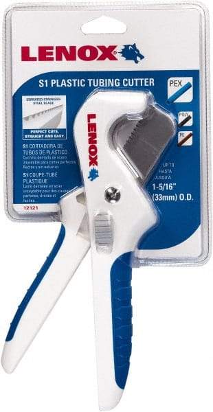 Lenox - 3/8" to 1" Pipe Capacity, Tube Cutter - Cuts Plastic, Rubber, PVC, CPVC - A1 Tooling