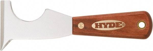 Hyde Tools - Stiff High Carbon Steel Chisel Scraper - 2-1/2" Blade Width x 2-1/2" Blade Length, Hardwood Handle - A1 Tooling