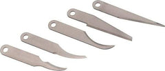 Excel - 5 Piece Steel Hobby Blade - 2-5/16" OAL, 0.031" Blade Thickness - A1 Tooling