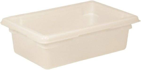 Rubbermaid - Rectangular, White Polyethylene Food Tote Box - 6" High x 12" Wide x 18" Long, with Snap-On Lid - A1 Tooling