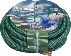 JGB Enterprises - 50' Long Garden Hose - 5/8" Diam, 5/8" GHT, Polypropylene, 100 psi, Hot Water Compatible, All Season, Green - A1 Tooling