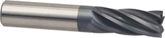 Accupro - 1/4", 6 Flute, Single End, Solid Carbide, 0.01" Corner Radius End Mill - 2-1/2" OAL, 25° Helix, Right Hand Flute, 3/4" LOC, Right Hand Cut - A1 Tooling