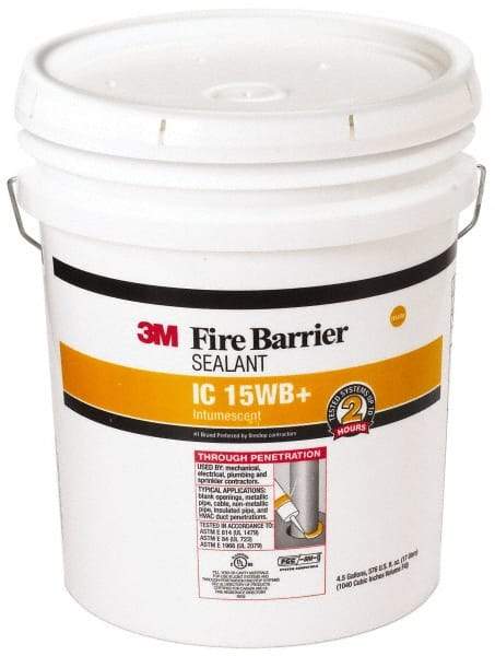 3M - 4.5 Gal Pail Yellow Acrylic & Latex Joint Sealant - -20 to 180°F Operating Temp, 10 min Tack Free Dry Time, Series 15WB - A1 Tooling