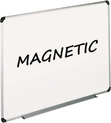 UNIVERSAL - 48" High x 72" Wide Enameled Steel Magnetic Marker Board - Aluminum/Plastic Frame, Includes Accessory Tray/Rail & Mounting Kit - A1 Tooling