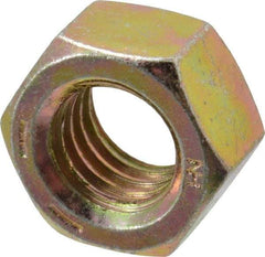 Value Collection - 1/2-13 UNC Steel Right Hand Hex Nut - 3/4" Across Flats, 7/16" High, Zinc Yellow Dichromate Finish - A1 Tooling