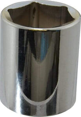 Proto - 1/2" Drive, Standard Hand Socket - 6 Points, 1-3/4" OAL, Chrome Finish - A1 Tooling