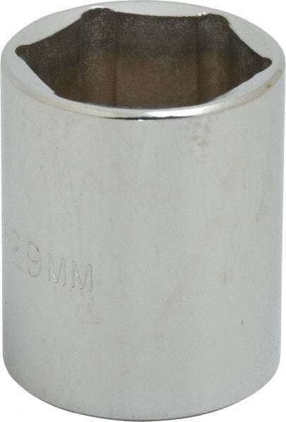 Proto - 1/2" Drive, Standard Hand Socket - 6 Points, 1-3/4" OAL, Chrome Finish - A1 Tooling