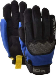 HexArmor - Size M (8), ANSI Cut Lvl A6, Puncture Lvl 3, Synthetic Leather Cut & Puncture Resistant Gloves - Hook & Loop Cuff, Black/Blue, Paired - A1 Tooling