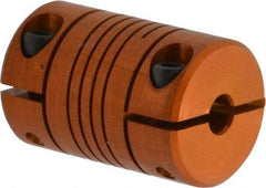 Lovejoy - 1/8" Max Bore Diam, Flexible Clamp Hub Coupling - 1/2" OD, 3/4" OAL, Anodized Aluminum - A1 Tooling