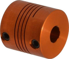 Lovejoy - 1/4" Max Bore Diam, Flexible Screw Hub Coupling - 3/4" OD, 3/4" OAL, Anodized Aluminum - A1 Tooling