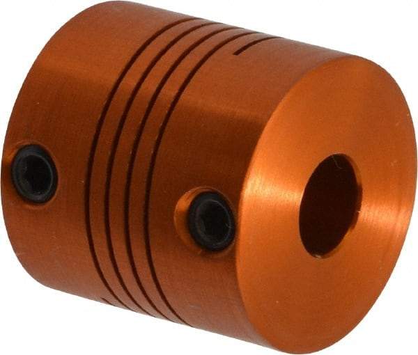 Lovejoy - 1/4" Max Bore Diam, Flexible Screw Hub Coupling - 3/4" OD, 3/4" OAL, Anodized Aluminum - A1 Tooling