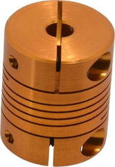 Lovejoy - 3/16" Max Bore Diam, Flexible Clamp Hub Coupling - 3/4" OD, 0.9" OAL, Anodized Aluminum - A1 Tooling