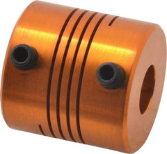 Lovejoy - 3/8" Max Bore Diam, Flexible Screw Hub Coupling - 1" OD, 1" OAL, Anodized Aluminum - A1 Tooling