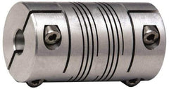 Lovejoy - 1/2" Max Bore Diam, Flexible Clamp Hub Coupling - 1" OD, 1-1/2" OAL, Anodized Aluminum - A1 Tooling