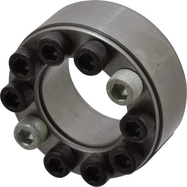 Climax Metal Products - M6 Thread, 30mm Bore Diam, 55mm OD, Shaft Locking Device - 10 Screws, 8,919 Lb Axial Load, 2.165" OAW, 0.669" Thrust Ring Width, 439 Ft/Lb Max Torque - A1 Tooling