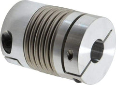 Lovejoy - 3/4" Max Bore Diam, Flexible Bellows Clamp Coupling - 1.77" OD, 2.48" OAL, Aluminum Hub with Stainless Steel Bellows - A1 Tooling