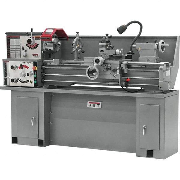 Jet - 13" Swing, 40" Between Centers, 230 Volt, Single Phase Bench Lathe - 5MT Taper, 2 hp, 70 to 2,000 RPM, 1-1/2" Bore Diam, 32" Deep x 47" High x 71" Long - A1 Tooling