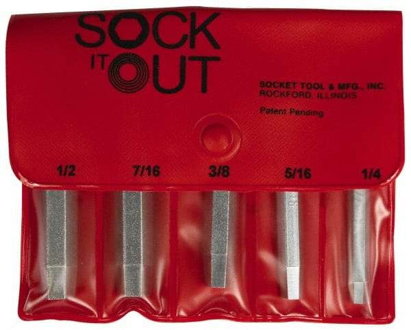 Sock It Out - Flat Head Cap Screw Extractor Set - 1/4 to 1/2 Size Range - A1 Tooling