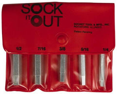 Sock It Out - Flat Head Cap Screw Extractor Set - 1/4 to 1/2 Size Range - A1 Tooling