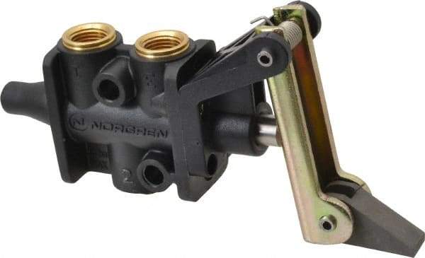 Norgren - 0.34 CV Rate, 1/8" NPT Inlet 3/2 Super Mechanical Valve - 1/8" NPT Inlet, Packed Spool Valve, One Way, Trip Actuator - A1 Tooling