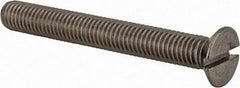 Value Collection - M8x1.25 Metric Coarse, 65mm OAL Slotted Drive Machine Screw - Flat Head, Grade 18-8 & A2 Stainless Steel, Uncoated, Without Washer - A1 Tooling