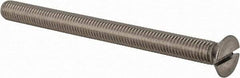 Value Collection - M8x1.25 Metric Coarse, 100mm OAL Slotted Drive Machine Screw - Flat Head, Grade 18-8 & A2 Stainless Steel, Uncoated, Without Washer - A1 Tooling