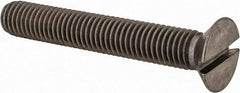 Value Collection - M10x1.50 Metric Coarse, 65mm OAL Slotted Drive Machine Screw - Flat Head, Grade 18-8 & A2 Stainless Steel, Uncoated, Without Washer - A1 Tooling