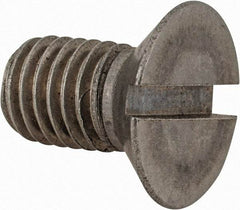 Value Collection - M12x1.75 Metric Coarse, 20mm OAL Slotted Drive Machine Screw - Flat Head, Grade 18-8 & A2 Stainless Steel, Uncoated, Without Washer - A1 Tooling