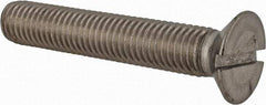 Value Collection - M12x1.75 Metric Coarse, 70mm OAL Slotted Drive Machine Screw - Flat Head, Grade 18-8 & A2 Stainless Steel, Uncoated, Without Washer - A1 Tooling