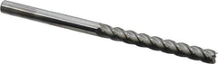 Accupro - 3/8", 3" LOC, 3/8" Shank Diam, 6" OAL, 4 Flute, Solid Carbide Square End Mill - Single End, Uncoated, Spiral Flute, 40° Helix, Centercutting, Right Hand Cut, Right Hand Flute - A1 Tooling