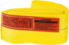 Lift-All - 6' Long x 4" Wide, 11,500 Lb Vertical Capacity, 1 Ply, Polyester Web Sling - 9,200 Lb Choker Capacity, Yellow - A1 Tooling