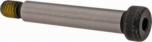 Value Collection - 3/8" Shoulder Diam x 2" Shoulder Length, 5/16-18 UNC, Hex Socket Shoulder Screw - 4140 Alloy Steel with Nylon Locking Patch, 1/4" Head Height x 9/16" Head Diam - A1 Tooling