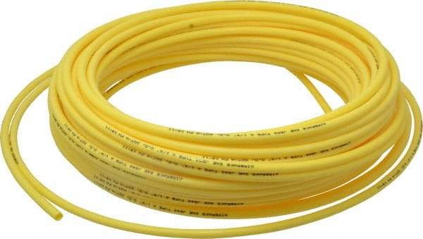 Coilhose Pneumatics - 11/64" ID x 1/4" OD, 0.04" Wall Thickness, 100' Long, Nylon 11 Tube - Yellow, 150 Max psi - A1 Tooling