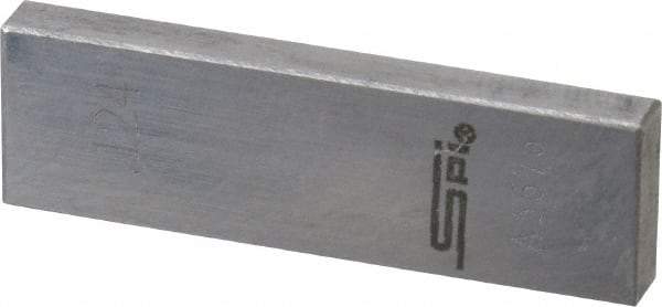 SPI - 0.124" Rectangular Steel Gage Block - Accuracy Grade AS-1, Includes NIST Traceability Certification - A1 Tooling