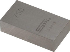 SPI - 0.75" Rectangular Steel Gage Block - Accuracy Grade AS-1, Includes NIST Traceability Certification - A1 Tooling