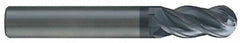 SGS - 0.4724" Diam, 1.024" LOC, 4 Flute Solid Carbide Ball End Mill - A1 Tooling