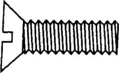 Value Collection - M10x1.50 Metric Coarse, 25mm OAL Slotted Drive Machine Screw - Flat Head, Grade 18-8 & A2 Stainless Steel, Uncoated, Without Washer - A1 Tooling