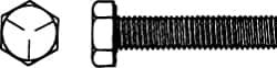 Made in USA - 7/16-20 UNF, 2-1/2" Length Under Head Hex Head Cap Screw - Fully Threaded, Grade 5 Steel, Zinc-Plated Finish, 5/8" Hex - A1 Tooling