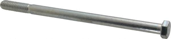 Made in USA - 3/8-16 UNC, 6" Length Under Head Hex Head Cap Screw - Partially Threaded, Grade 5 Steel, Zinc-Plated Finish, 9/16" Hex - A1 Tooling