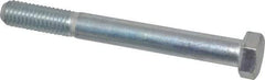 Made in USA - 1/2-13 UNC, 4-1/2" Length Under Head Hex Head Cap Screw - Partially Threaded, Grade 5 Steel, Zinc-Plated Finish, 3/4" Hex - A1 Tooling