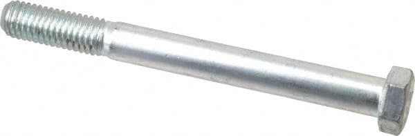 Made in USA - 1/2-13 UNC, 5" Length Under Head Hex Head Cap Screw - Partially Threaded, Grade 5 Steel, Zinc-Plated Finish, 3/4" Hex - A1 Tooling