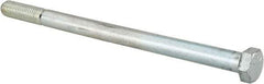 Made in USA - 1/2-13 UNC, 8" Length Under Head Hex Head Cap Screw - Partially Threaded, Grade 5 Steel, Zinc-Plated Finish, 3/4" Hex - A1 Tooling