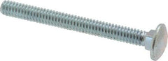 Value Collection - 1/4-20 UNC 2-1/2" Length Under Head, Standard Square Neck, Carriage Bolt - Grade 2 Steel, Zinc-Plated Finish - A1 Tooling