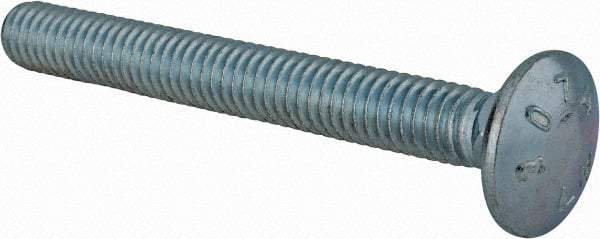 Value Collection - 5/16-18 UNC 2-3/4" Length Under Head, Standard Square Neck, Carriage Bolt - Grade 2 Steel, Zinc-Plated Finish - A1 Tooling