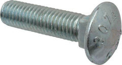 Value Collection - 1/2-13 UNC 2" Length Under Head, Standard Square Neck, Carriage Bolt - Grade 2 Steel, Zinc-Plated Finish - A1 Tooling